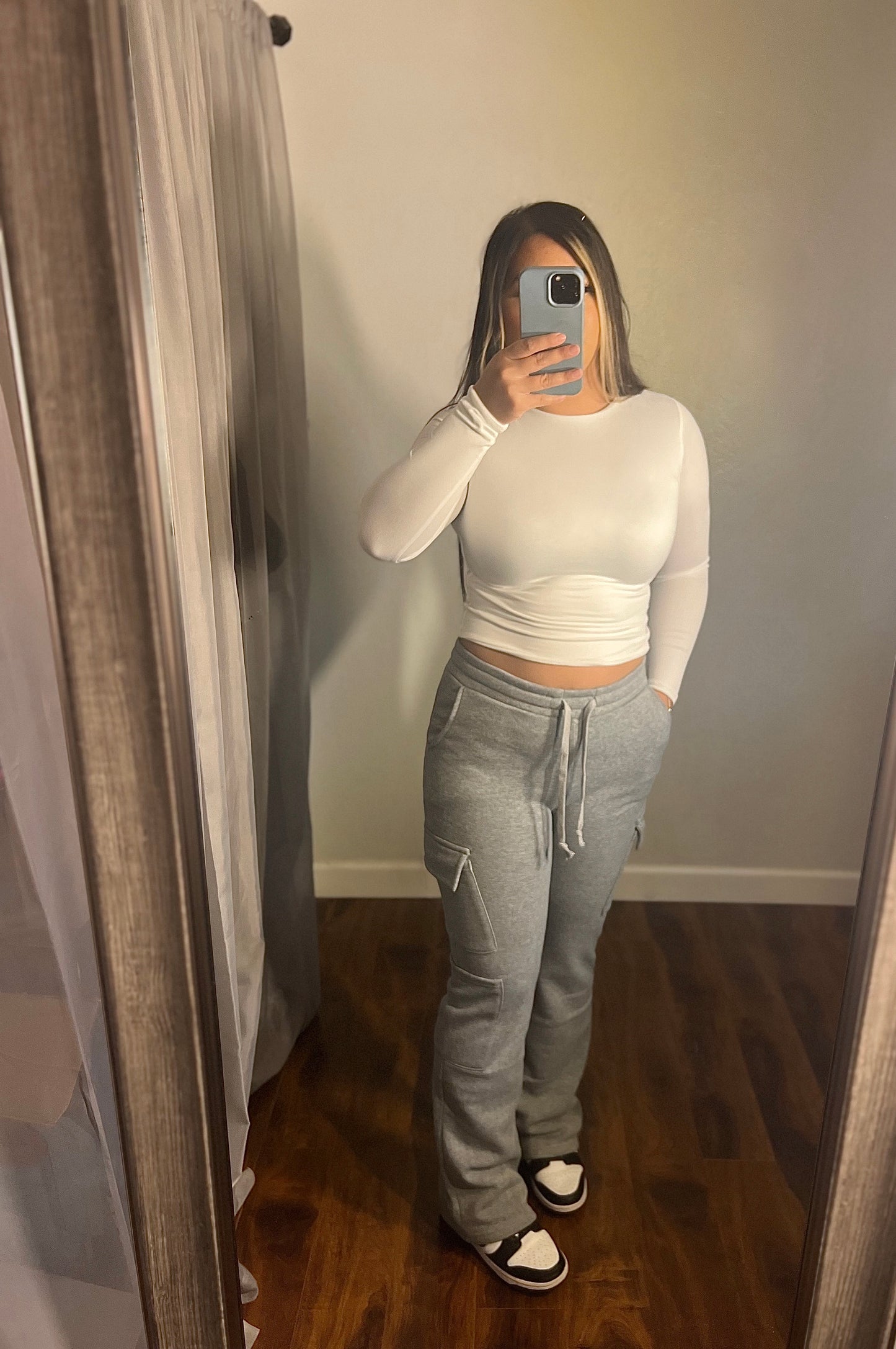 Grey Cargo Sweatpants